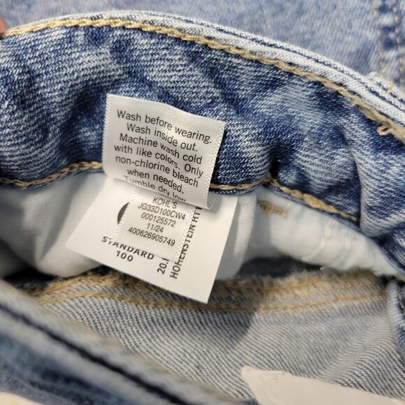 SO Jeans Womens 7/28W Blue High Rise Curvy 90s Bootcut Raw Hem Stretch Denim - Picture 13 of 16